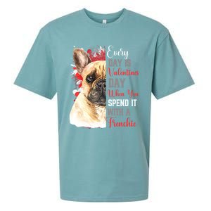 Valentines Day French Bulldog Mom Mother Mum Mummy Frenchie Gift Sueded Cloud Jersey T-Shirt