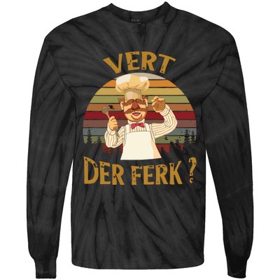 Vert Der Ferk Chef Funny Swedish Sunset Vintage Tie-Dye Long Sleeve Shirt