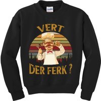 Vert Der Ferk Chef Funny Swedish Sunset Vintage Kids Sweatshirt