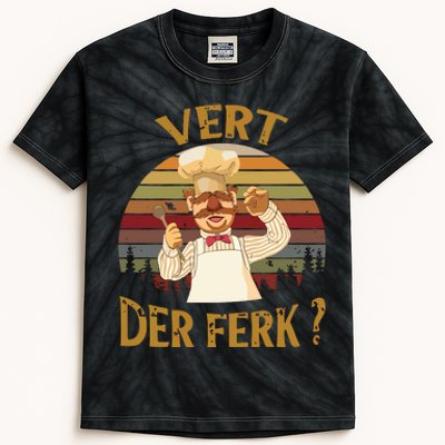 Vert Der Ferk Chef Funny Swedish Sunset Vintage Kids Tie-Dye T-Shirt