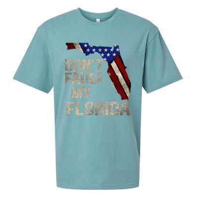 Vintage Don't Fauci My FL Flag Florida Map American Sueded Cloud Jersey T-Shirt