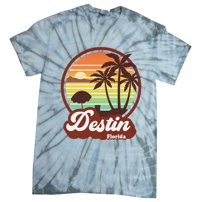 Vintage Destin Florida FL 80s Beach Souvenir Palm Tree Tie-Dye T-Shirt