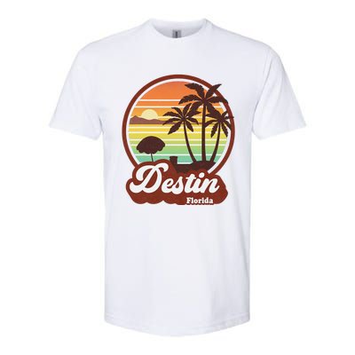 Vintage Destin Florida FL 80s Beach Souvenir Palm Tree Softstyle CVC T-Shirt