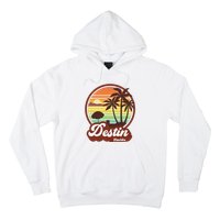 Vintage Destin Florida FL 80s Beach Souvenir Palm Tree Hoodie