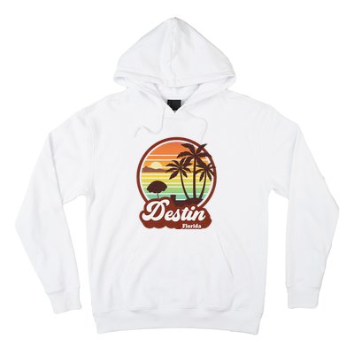 Vintage Destin Florida FL 80s Beach Souvenir Palm Tree Hoodie