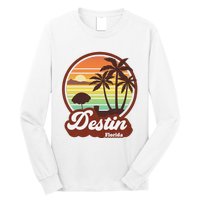 Vintage Destin Florida FL 80s Beach Souvenir Palm Tree Long Sleeve Shirt