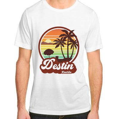 Vintage Destin Florida FL 80s Beach Souvenir Palm Tree Adult ChromaSoft Performance T-Shirt