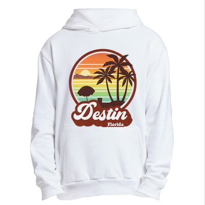 Vintage Destin Florida FL 80s Beach Souvenir Palm Tree Urban Pullover Hoodie