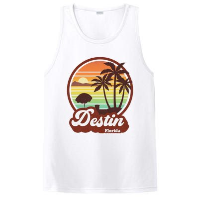 Vintage Destin Florida FL 80s Beach Souvenir Palm Tree PosiCharge Competitor Tank