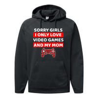 Valentines Day For Video Games Funny Gamer Performance Fleece Hoodie