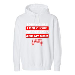 Valentines Day For Video Games Funny Gamer Garment-Dyed Fleece Hoodie