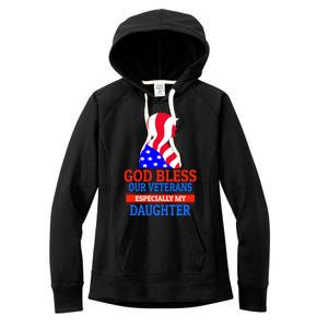 Veteran Daughter For Proud Dad Or Mom Meaningful Gift Women's Fleece Hoodie