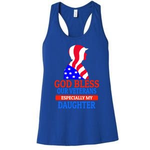 Veteran Daughter For Proud Dad Or Mom Meaningful Gift Women's Racerback Tank