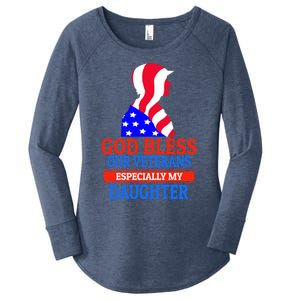 Veteran Daughter For Proud Dad Or Mom Meaningful Gift Women's Perfect Tri Tunic Long Sleeve Shirt