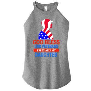 Veteran Daughter For Proud Dad Or Mom Meaningful Gift Women's Perfect Tri Rocker Tank