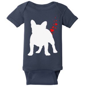 Valentines Day Frenchie Dog Owner Heart Dog Farts Gift Baby Bodysuit