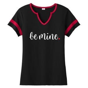 Valentines Day Funny Gift Be Mine Heart Gift Ladies Halftime Notch Neck Tee