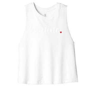 Valentines Day Funny Gift Be Mine Heart Gift Women's Racerback Cropped Tank