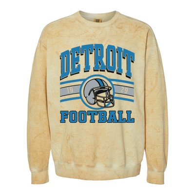 Vintage Detroit Football Colorblast Crewneck Sweatshirt