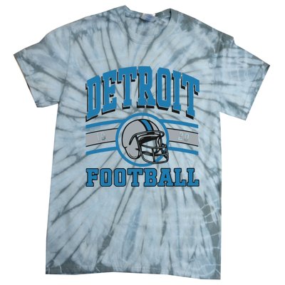 Vintage Detroit Football Tie-Dye T-Shirt