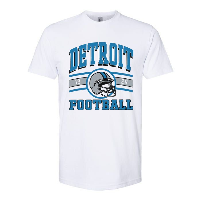 Vintage Detroit Football Softstyle® CVC T-Shirt