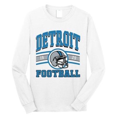 Vintage Detroit Football Long Sleeve Shirt