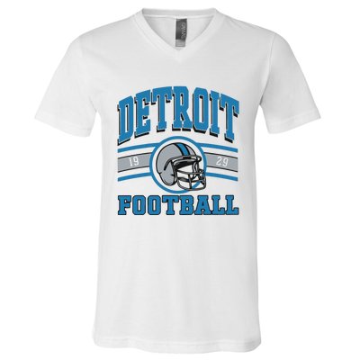 Vintage Detroit Football V-Neck T-Shirt