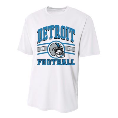 Vintage Detroit Football Performance Sprint T-Shirt