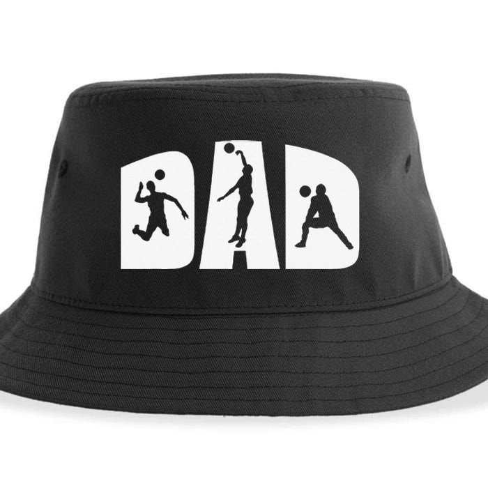 Volleyball Dad Father Beach Volleyball Player Father's Day Sustainable Bucket Hat