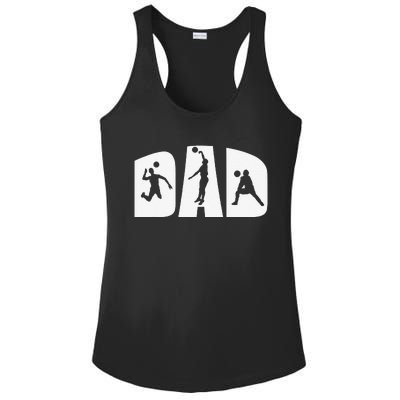 Volleyball Dad Father Beach Volleyball Player Father's Day Ladies PosiCharge Competitor Racerback Tank