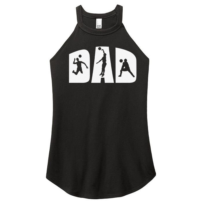 Volleyball Dad Father Beach Volleyball Player Father's Day Women's Perfect Tri Rocker Tank