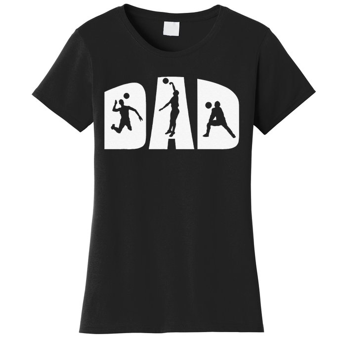 Volleyball Dad Father Beach Volleyball Player Father's Day Women's T-Shirt