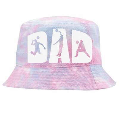 Volleyball Dad Father Beach Volleyball Player Father's Day Tie-Dyed Bucket Hat