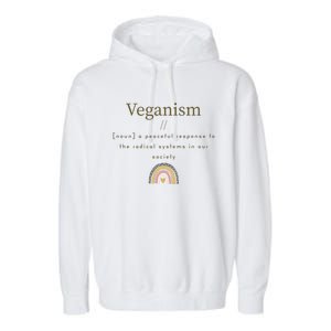 Veganism Definition For Passionte Vegans Veganism Activism Gift Garment-Dyed Fleece Hoodie