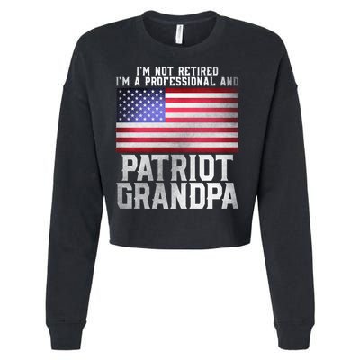 Veterans Day Funny Retiree Quote For Patriot Retired Grandpa Gift Cropped Pullover Crew
