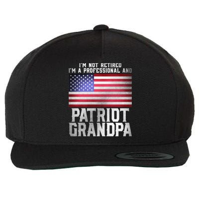 Veterans Day Funny Retiree Quote For Patriot Retired Grandpa Gift Wool Snapback Cap