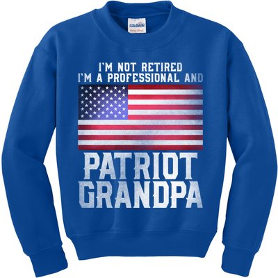 Veterans Day Funny Retiree Quote For Patriot Retired Grandpa Gift Kids Sweatshirt