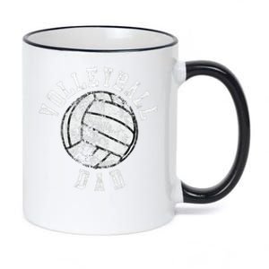 Volleyball Dad Father Beach Volleyball Player Father's Day 11oz Black Color Changing Mug