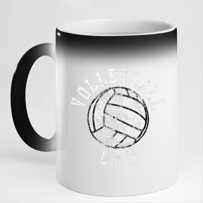 Volleyball Dad Father Beach Volleyball Player Father's Day 11oz Black Color Changing Mug