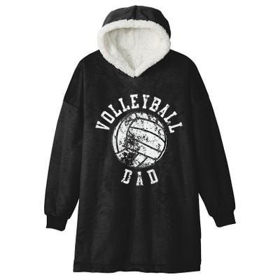 Volleyball Dad Father Beach Volleyball Player Father's Day Hooded Wearable Blanket