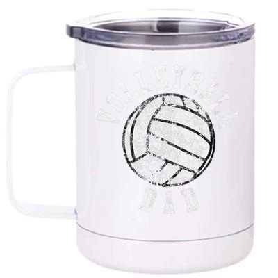 Volleyball Dad Father Beach Volleyball Player Father's Day 12 oz Stainless Steel Tumbler Cup