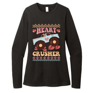 Valentine's Day Funny Heart Crusher Ugly Sweater Womens CVC Long Sleeve Shirt