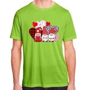 Valentines Day funny Cute Three Gnomes Holding Hearts Adult ChromaSoft Performance T-Shirt