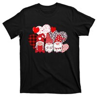 Valentines Day funny Cute Three Gnomes Holding Hearts T-Shirt