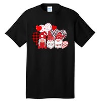 Valentines Day funny Cute Three Gnomes Holding Hearts Tall T-Shirt