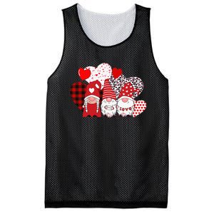 Valentines Day funny Cute Three Gnomes Holding Hearts Mesh Reversible Basketball Jersey Tank