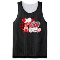 Valentines Day funny Cute Three Gnomes Holding Hearts Mesh Reversible Basketball Jersey Tank