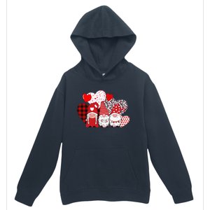 Valentines Day funny Cute Three Gnomes Holding Hearts Urban Pullover Hoodie