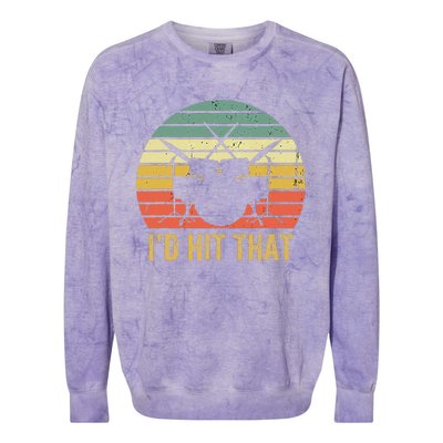 Vintage Drums Funny Percussion Lover Retro Drummer Gift Colorblast Crewneck Sweatshirt