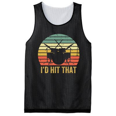 Vintage Drums Funny Percussion Lover Retro Drummer Gift Mesh Reversible Basketball Jersey Tank